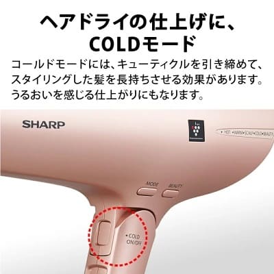 シャーププラズマクラスタードライヤーIB-NP9のCOLDモード