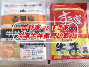 吉野家VSすき家の冷凍牛丼徹底比較！