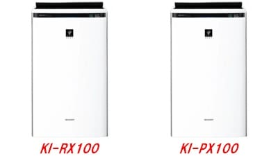 シャープ加湿空気清浄機KI-RX100とKI-PX100
