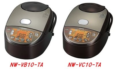 象印炊飯器NW-VB10-TAとNW-VC10-TA
