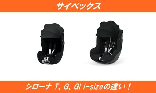 サイベックスシローナT、G、Gi i-Sizeの違い！