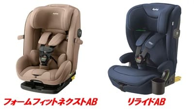 アップリカフォームフィットネクストABとリライドAB